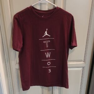 JORDAN Maroon Graphic T-Shirt